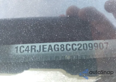 2012 Jeep Grand Cherokee Laredo из США, поврежденный, VIN 1C4RJEAG8CC209907